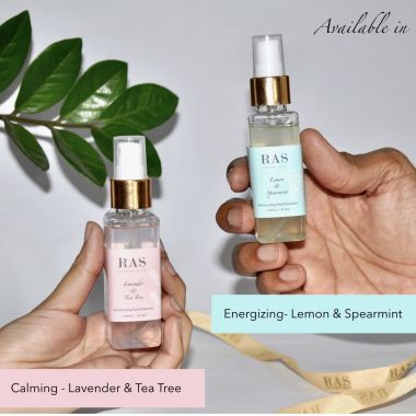 RAS Luxury Oils: Lemon & Spearmint Moisturising Hand Sanitiser Spray - 50ml