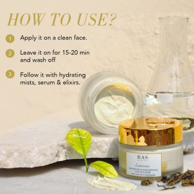 RAS Luxury Oils: Luminous Detoxifying & Pore Refining Clay Face Mask - 50ml