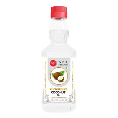 Indic Wisdom: Wood Pressed Virgin Coconut Oil 200 ml (Cold Pressed Coconut Oil - Extracted on Wooden Churner)