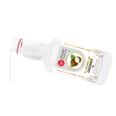 Indic Wisdom: Wood Pressed Virgin Coconut Oil 200 ml (Cold Pressed Coconut Oil - Extracted on Wooden Churner)