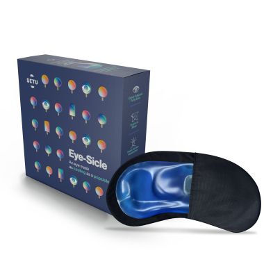 SETU: Eye Mask (Color - Black) - Pack of 1 | Super soft Adjustable Sleep Mask and Blind Fold | (Use with melatonin) For Sleeping, Travelling, Relaxation, Blind Fold