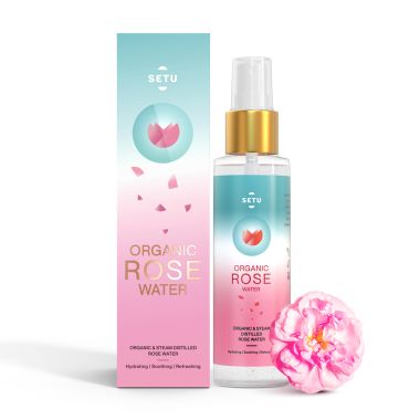 SETU: Rose Water & Collagen Combo Pack | Rose Water Hydrating, Refreshing, 100 gm & Skin Youthful Marine Collagen Powder with N-Acetylglucosamine, Vit C, Zinc & Biotin, Peach Mango Flavour