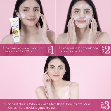 La Pink: Ideal Bright Face Wash | 100% Microplastic Free Formula | For Glass like Brightened skin, Evens Skin Tone for All Skin Types | 100ml