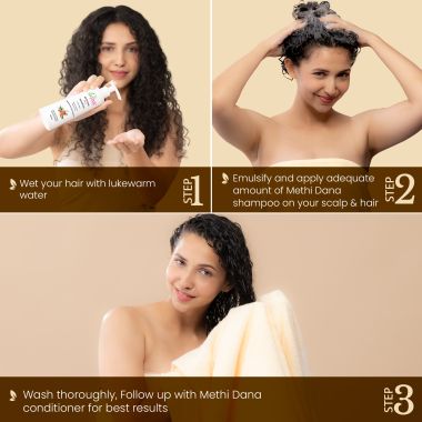 La Pink: Methi Dana 8-in-1 Shampoo for Hair Fall Control | 100% Microplastic Free Formula | Suitable for All Hair Types | 250ml