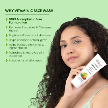 La Pink: Vitamin C White Haldi Face Wash for Glowing Radiant Skin | 100% Microplastic Free Formula | Suitable for All Skin Types | 100ml