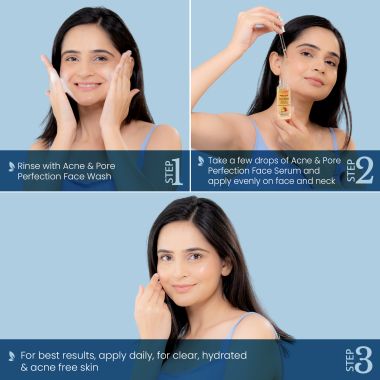 La Pink: Acne & Pore Perfection Face Serum with White Haldi for Acne Reduction & Even Skin Tone | 100% Microplastic Free Formula | Suitable for All Skin Types | 30ml