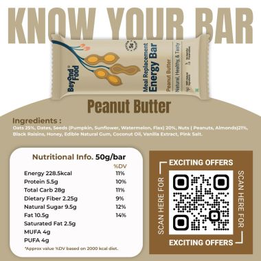 Beyond Food: Meal Replacement Energy Bar - Peanut Butter (Pack of 6)