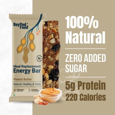Beyond Food: Meal Replacement Energy Bar - Peanut Butter (Pack of 6)