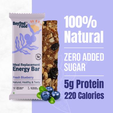 Beyond Food: Meal Replacement Energy Bar - Fresh Blueberry (Pack of 6)