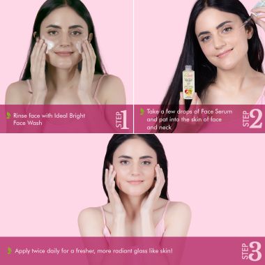 La Pink: Ideal Bright Face Serum | 100% Microplastic Free Formula | For Glass like Brightened skin, Evens Skin Tone for All Skin Types | 40+10ml Extra