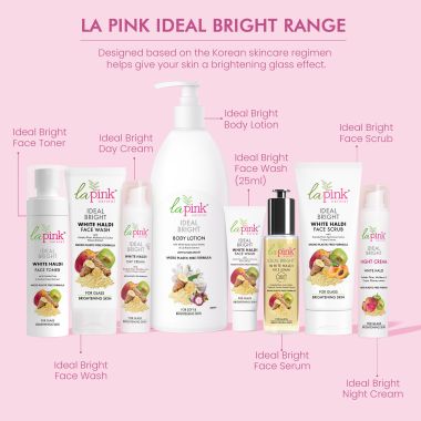 La Pink: Ideal Bright Night Cream | 100% Microplastic Free Formula | For Glass like Brightened skin, Evens Skin Tone , All Skin Types | 50g