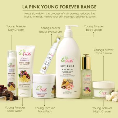 La Pink: Young Forever Under Eye Serum with White Haldi for Dark Circles and Puffy Eyes | 100% Microplastic Free Formulation | Suitable for All Skin Types | 15 ML