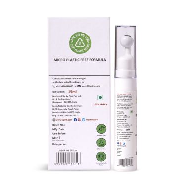La Pink: Young Forever Under Eye Serum with White Haldi for Dark Circles and Puffy Eyes | 100% Microplastic Free Formulation | Suitable for All Skin Types | 15 ML