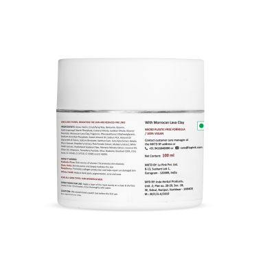La Pink: Vitamin C White Haldi Face Mask for Glowing Radiant Skin | 100% Microplastic Free Formula | Suitable for All Skin Types | 100gm