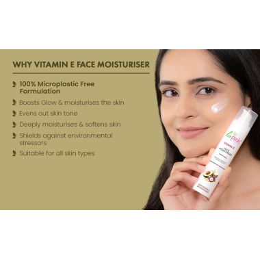 La Pink: Vitamin E Face Moisturiser with White Haldi for Glow & Moisturization | 100% Microplastic Free Formulation | Suitable for All Skin Types | 50 gm