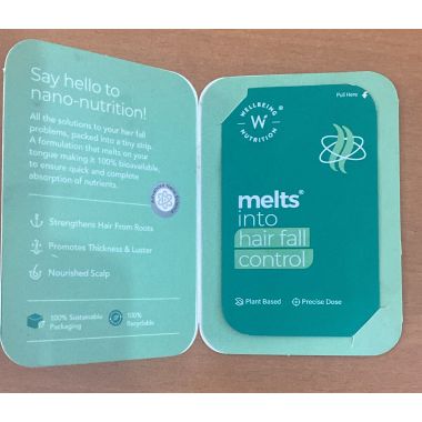 Wellbeing Nutrition: Hair Fall Melts Single Strip (Pack of 5)