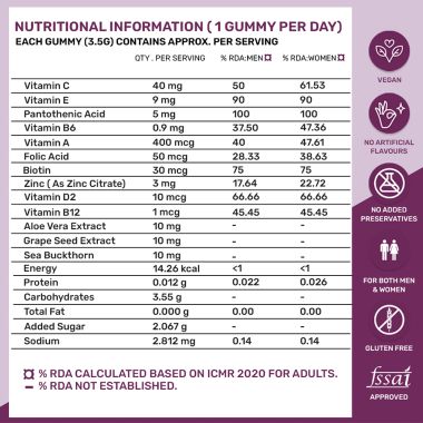 What's Up Wellness: Beauty Gummies For Hair, Skin & Nails - 300 gm