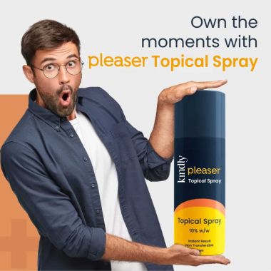 Kindly Health: Pleaser Topical Spray | Non-Transferrable Spray For Men | 20 gm | Pack of 1