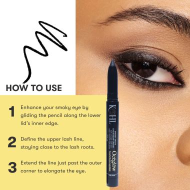 Oceglow: Smoky Drama black Kajal Pencil for Women | 24Hr Long-Lasting Kajal Pencil