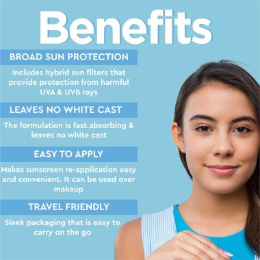 Happier: Sunscreen Stick SPF 50+ PA+++ - Sun Protection Stick for All-Day Against Harmful UVA/UVB Rays - 20gm