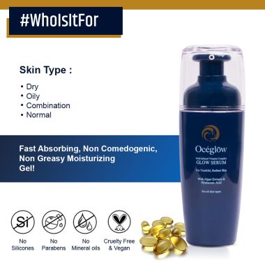 Oceglow: Hyaluronic Acid Glow Serum for Intense Hydration & Glowing Skin