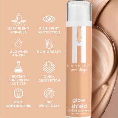 Happier: Sun-days Glow Shield Tinted Sunscreen SPF 50+ PA+++ - 50ml