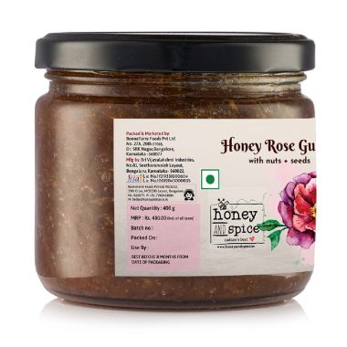Honey and Spice: Gulkand with Nuts and Seeds 400gm