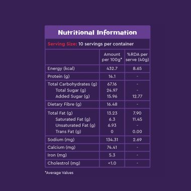 Nourish You: Organic Super Muesli - Belgian Dark Chocolate | 400g