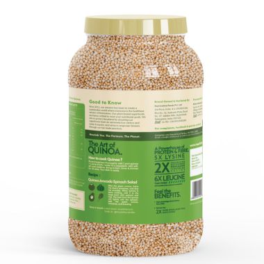 Nourish You: Organic Raw White Quinoa Grains | 2kg Jar