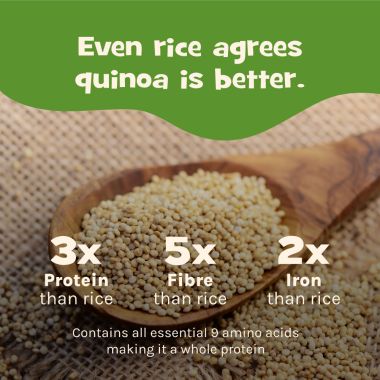Nourish You: Organic Raw White Quinoa Grains | 2kg Jar
