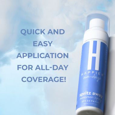 Happier: Sunscreen Spray SPF 50 PA+++ , UVA/UVB Protection, Broad Spectrum With Zinc Oxide