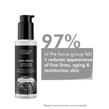 Conscious Chemist: Snail Magic Barrier Repair Gel Face Cleanser with Korean Snail Mucin Concentrate (100ml)