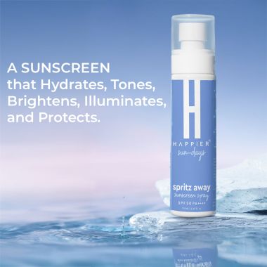 Happier: Sunscreen Spray SPF 50 PA+++ , UVA/UVB Protection, Broad Spectrum With Zinc Oxide