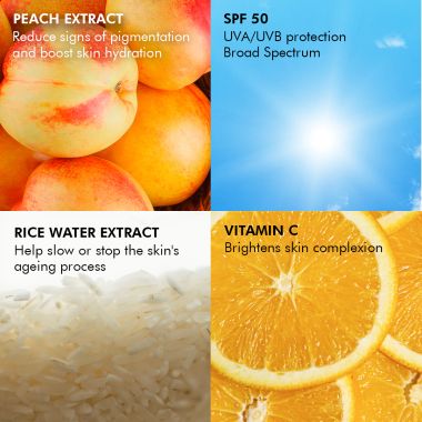 Conscious Chemist: Peach The Sun Sunscreen SPF 50 PA++++ With Vitamin C- Non-Greasy, No-White cast, UVA &UVB Protection (50g)
