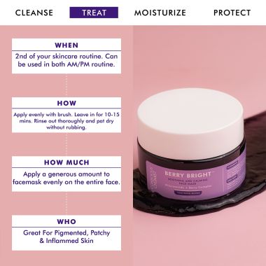 Conscious Chemist: Berry Bright Pore Refining & Brightening Face Mask For Bright & Clear Skin with Niacinamide(50g)