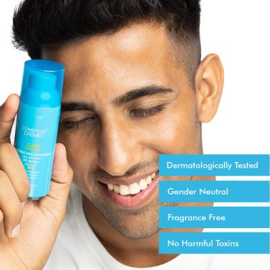 Conscious Chemist: Clear Shield Transparent Mattifying Sunscreen SPF30 PA++ UVA/UVB With Hyaluronic Acid (50g)