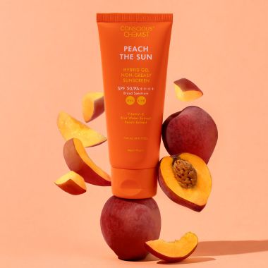 Conscious Chemist: Peach The Sun Sunscreen SPF 50 PA++++ With Vitamin C- Non-Greasy, No-White cast, UVA &UVB Protection (50g)