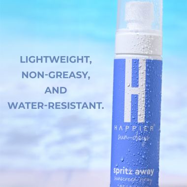 Happier: Sunscreen Spray SPF 50 PA+++ , UVA/UVB Protection, Broad Spectrum With Zinc Oxide