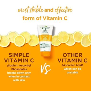 Simple: Simple Protect N Glow Vitamin C Brighten Clay Mask, 50g