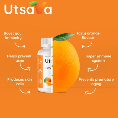 Nector: Vitamin C Orange Chewable Tablets, Immunity Antioxidant & Skincare | 30 Tablets