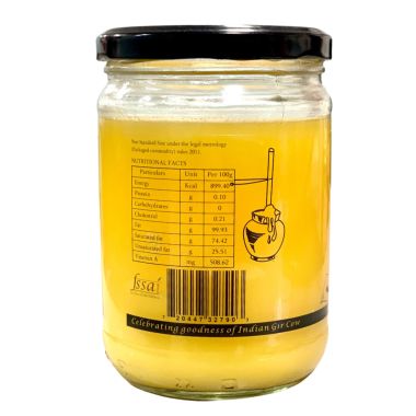 Indic Wisdom: Hand Churned Desi Gir Cow Ghee - 450 ml