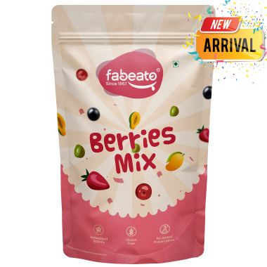 Fabeato: 9-In-1 Premium Berries Mix Dried Cranberries, Blackcurrants, Strawberry, Gojiberries and More - 200g
