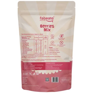 Fabeato: 9-In-1 Premium Berries Mix Dried Cranberries, Blackcurrants, Strawberry, Gojiberries and More - 200g