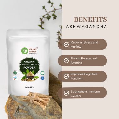 Pure Nutrition: Organic Ashwagandha Root Powder - 227g