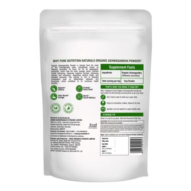 Pure Nutrition: Organic Ashwagandha Root Powder - 227g