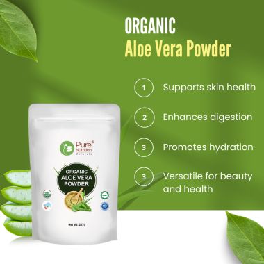 Pure Nutrition: Organic Aloe Vera Powder (100% Organic) - 227g