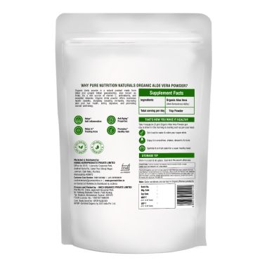 Pure Nutrition: Organic Aloe Vera Powder (100% Organic) - 227g