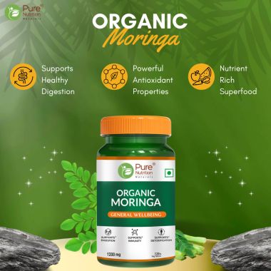 Pure Nutrition: 100% Natural Moringa (1200mg) | 120 Veg Tablets