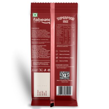 Fabeato: Munch on the Go Snack Premium Superfood Mix,Nuts, Dry Fruits, Seeds and Berries, Rich in Dietary Fiber, Rich in Protein - (25g x 10)