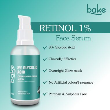 Bake Cosmetics:   8% Glycolic Acid Overnight Serum